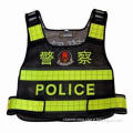 Reflective Safety Vests with 100% Polyester Navy Mesh Knitting Fabric